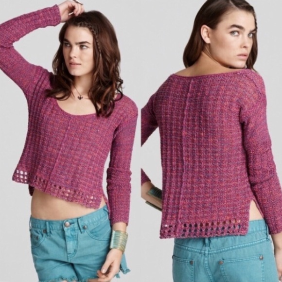 Free People Crop Sweater - Picture 1 of 4